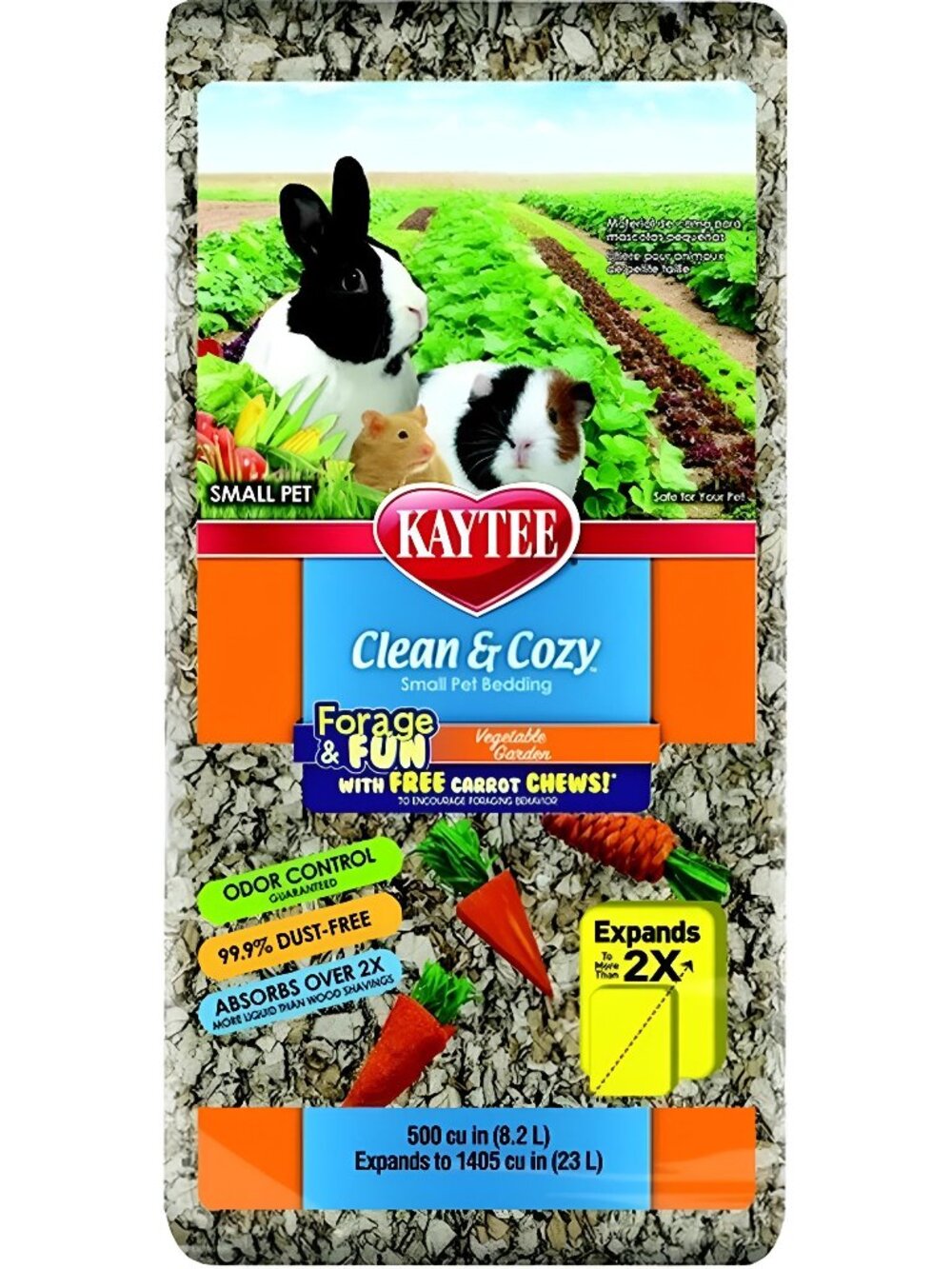 Kaytee Clean & Cozy Forage & Fun Vegetable Garden Small Animal Bedding 8.2 L